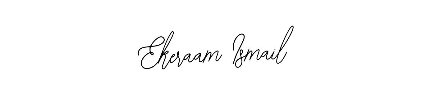 You should practise on your own different ways (Bearetta-2O07w) to write your name (Ekeraam Ismail) in signature. don't let someone else do it for you. Ekeraam Ismail signature style 12 images and pictures png