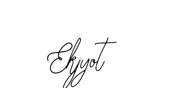 You should practise on your own different ways (Bearetta-2O07w) to write your name (Ekjyot) in signature. don't let someone else do it for you. Ekjyot signature style 12 images and pictures png