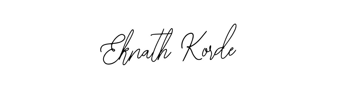 How to make Eknath Korde name signature. Use Bearetta-2O07w style for creating short signs online. This is the latest handwritten sign. Eknath Korde signature style 12 images and pictures png