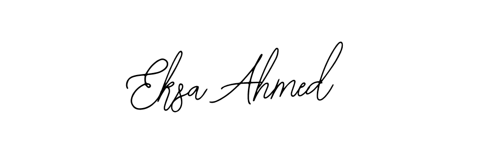 How to make Eksa Ahmed signature? Bearetta-2O07w is a professional autograph style. Create handwritten signature for Eksa Ahmed name. Eksa Ahmed signature style 12 images and pictures png