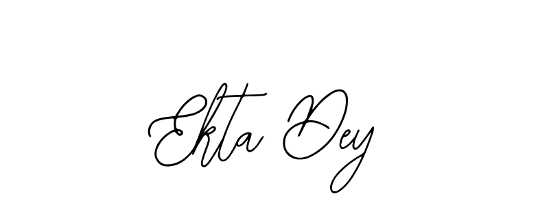 How to make Ekta Dey name signature. Use Bearetta-2O07w style for creating short signs online. This is the latest handwritten sign. Ekta Dey signature style 12 images and pictures png