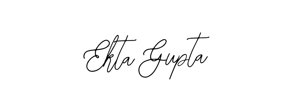 How to make Ekta Gupta name signature. Use Bearetta-2O07w style for creating short signs online. This is the latest handwritten sign. Ekta Gupta signature style 12 images and pictures png