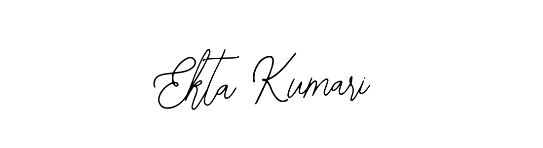 How to make Ekta Kumari name signature. Use Bearetta-2O07w style for creating short signs online. This is the latest handwritten sign. Ekta Kumari signature style 12 images and pictures png