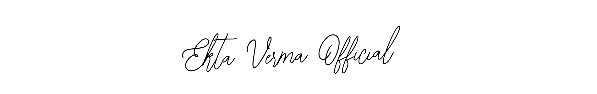 Make a short Ekta Verma Official signature style. Manage your documents anywhere anytime using Bearetta-2O07w. Create and add eSignatures, submit forms, share and send files easily. Ekta Verma Official signature style 12 images and pictures png