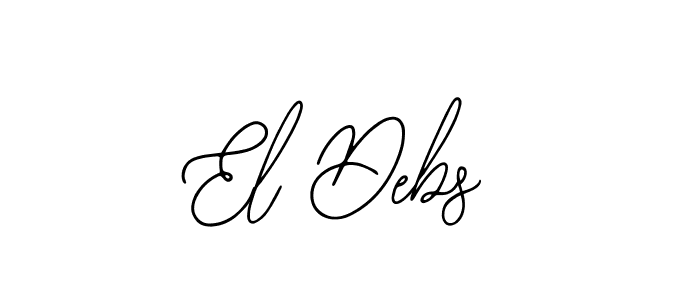 How to make El Debs name signature. Use Bearetta-2O07w style for creating short signs online. This is the latest handwritten sign. El Debs signature style 12 images and pictures png