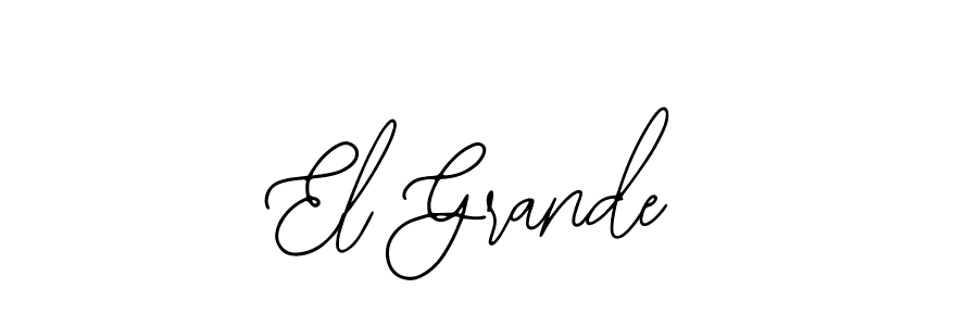 You should practise on your own different ways (Bearetta-2O07w) to write your name (El Grande) in signature. don't let someone else do it for you. El Grande signature style 12 images and pictures png