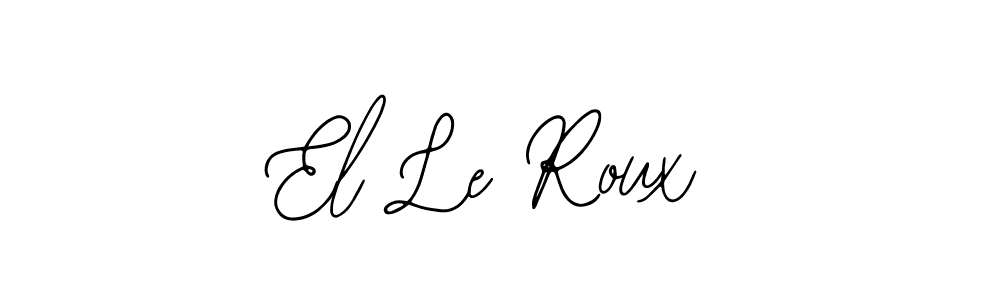 Design your own signature with our free online signature maker. With this signature software, you can create a handwritten (Bearetta-2O07w) signature for name El Le Roux. El Le Roux signature style 12 images and pictures png