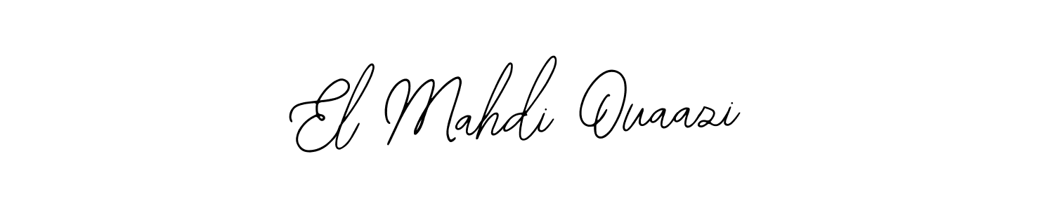 The best way (Bearetta-2O07w) to make a short signature is to pick only two or three words in your name. The name El Mahdi Ouaazi include a total of six letters. For converting this name. El Mahdi Ouaazi signature style 12 images and pictures png