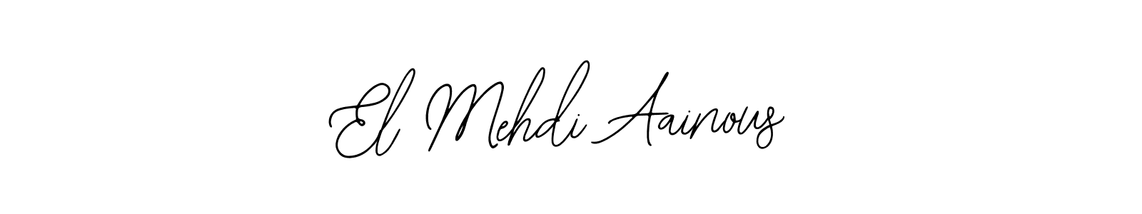 Use a signature maker to create a handwritten signature online. With this signature software, you can design (Bearetta-2O07w) your own signature for name El Mehdi Aainous. El Mehdi Aainous signature style 12 images and pictures png