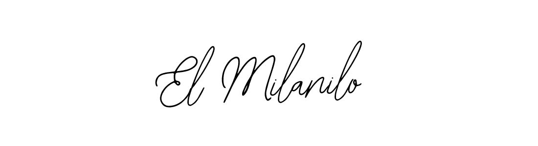 Design your own signature with our free online signature maker. With this signature software, you can create a handwritten (Bearetta-2O07w) signature for name El Milanilo. El Milanilo signature style 12 images and pictures png