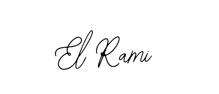 How to make El Rami name signature. Use Bearetta-2O07w style for creating short signs online. This is the latest handwritten sign. El Rami signature style 12 images and pictures png