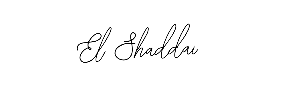 Design your own signature with our free online signature maker. With this signature software, you can create a handwritten (Bearetta-2O07w) signature for name El Shaddai. El Shaddai signature style 12 images and pictures png