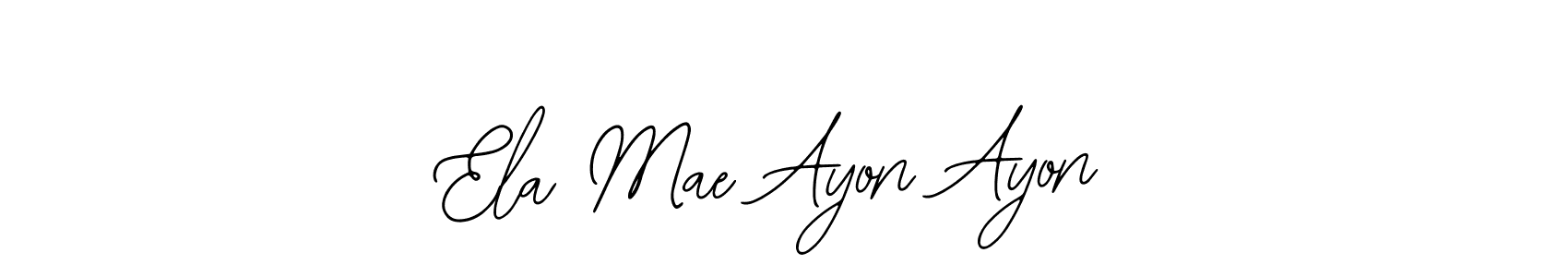 Similarly Bearetta-2O07w is the best handwritten signature design. Signature creator online .You can use it as an online autograph creator for name Ela Mae Ayon Ayon. Ela Mae Ayon Ayon signature style 12 images and pictures png