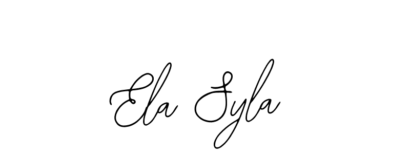 Also You can easily find your signature by using the search form. We will create Ela Syla name handwritten signature images for you free of cost using Bearetta-2O07w sign style. Ela Syla signature style 12 images and pictures png