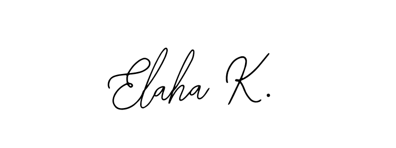 Check out images of Autograph of Elaha K. name. Actor Elaha K. Signature Style. Bearetta-2O07w is a professional sign style online. Elaha K. signature style 12 images and pictures png