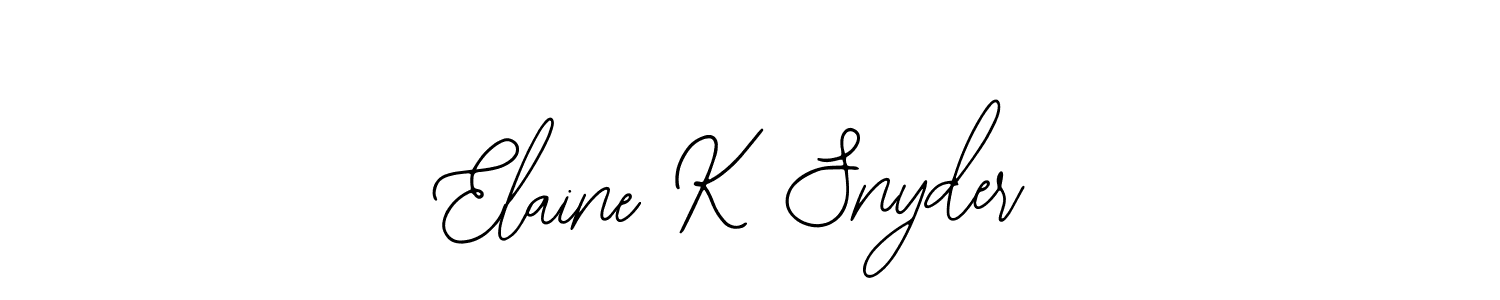 How to make Elaine K Snyder signature? Bearetta-2O07w is a professional autograph style. Create handwritten signature for Elaine K Snyder name. Elaine K Snyder signature style 12 images and pictures png