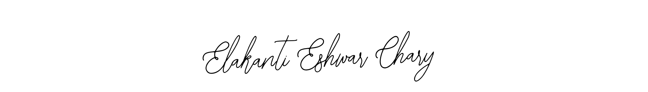 Also You can easily find your signature by using the search form. We will create Elakanti Eshwar Chary name handwritten signature images for you free of cost using Bearetta-2O07w sign style. Elakanti Eshwar Chary signature style 12 images and pictures png