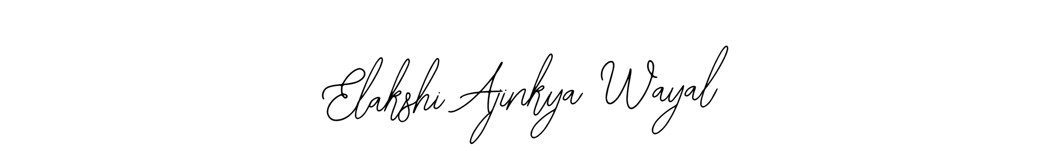 Create a beautiful signature design for name Elakshi Ajinkya Wayal. With this signature (Bearetta-2O07w) fonts, you can make a handwritten signature for free. Elakshi Ajinkya Wayal signature style 12 images and pictures png