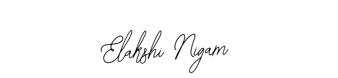 How to make Elakshi Nigam signature? Bearetta-2O07w is a professional autograph style. Create handwritten signature for Elakshi Nigam name. Elakshi Nigam signature style 12 images and pictures png