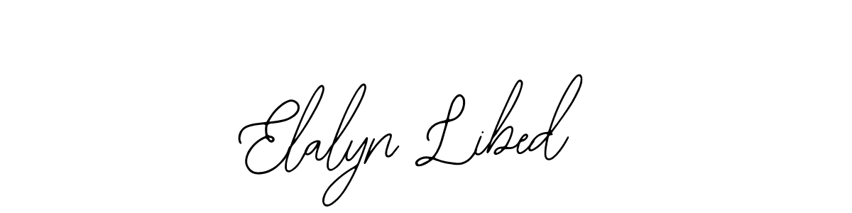 How to make Elalyn Libed name signature. Use Bearetta-2O07w style for creating short signs online. This is the latest handwritten sign. Elalyn Libed signature style 12 images and pictures png