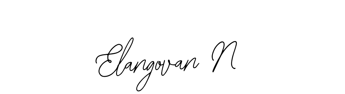 You should practise on your own different ways (Bearetta-2O07w) to write your name (Elangovan N) in signature. don't let someone else do it for you. Elangovan N signature style 12 images and pictures png