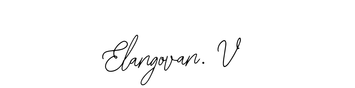 It looks lik you need a new signature style for name Elangovan. V. Design unique handwritten (Bearetta-2O07w) signature with our free signature maker in just a few clicks. Elangovan. V signature style 12 images and pictures png