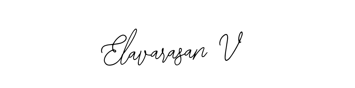 Also we have Elavarasan V name is the best signature style. Create professional handwritten signature collection using Bearetta-2O07w autograph style. Elavarasan V signature style 12 images and pictures png