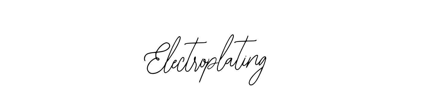 Use a signature maker to create a handwritten signature online. With this signature software, you can design (Bearetta-2O07w) your own signature for name Electroplating. Electroplating signature style 12 images and pictures png