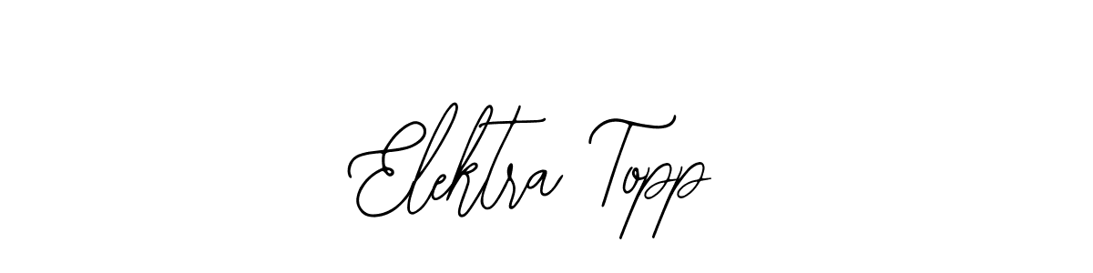 Similarly Bearetta-2O07w is the best handwritten signature design. Signature creator online .You can use it as an online autograph creator for name Elektra Topp. Elektra Topp signature style 12 images and pictures png