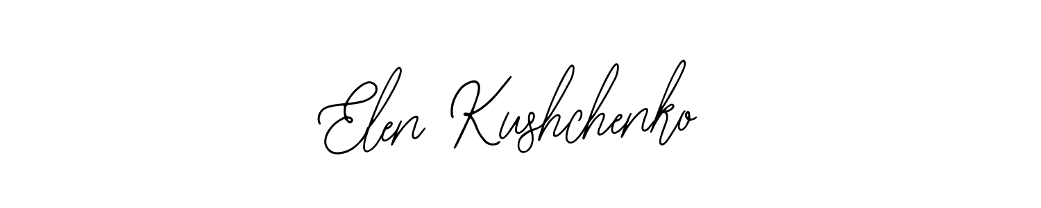 The best way (Bearetta-2O07w) to make a short signature is to pick only two or three words in your name. The name Elen Kushchenko include a total of six letters. For converting this name. Elen Kushchenko signature style 12 images and pictures png
