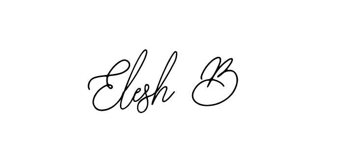 Use a signature maker to create a handwritten signature online. With this signature software, you can design (Bearetta-2O07w) your own signature for name Elesh B. Elesh B signature style 12 images and pictures png