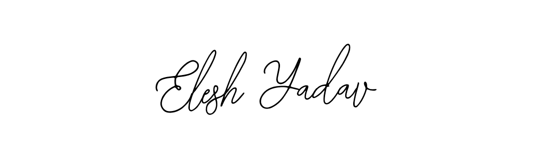 How to make Elesh Yadav name signature. Use Bearetta-2O07w style for creating short signs online. This is the latest handwritten sign. Elesh Yadav signature style 12 images and pictures png