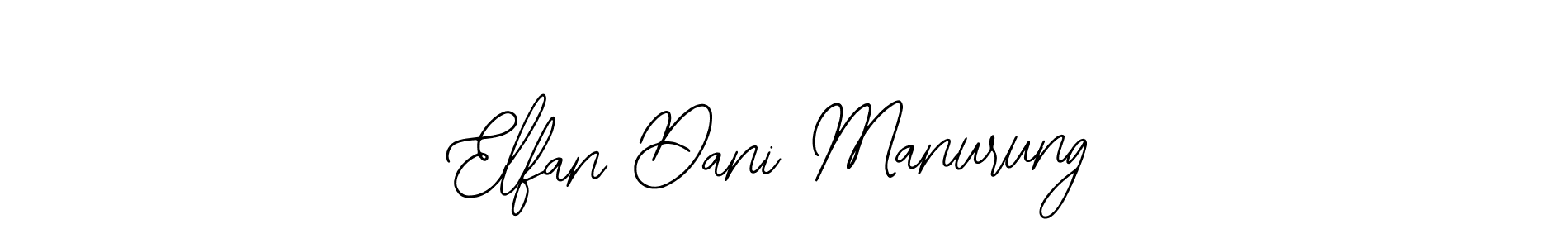 You should practise on your own different ways (Bearetta-2O07w) to write your name (Elfan Dani Manurung) in signature. don't let someone else do it for you. Elfan Dani Manurung signature style 12 images and pictures png