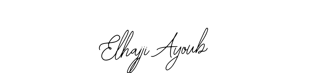 The best way (Bearetta-2O07w) to make a short signature is to pick only two or three words in your name. The name Elhajji Ayoub include a total of six letters. For converting this name. Elhajji Ayoub signature style 12 images and pictures png