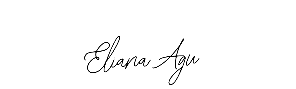 How to make Eliana Agu name signature. Use Bearetta-2O07w style for creating short signs online. This is the latest handwritten sign. Eliana Agu signature style 12 images and pictures png