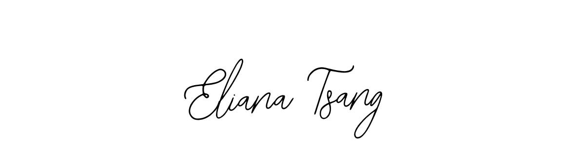 You should practise on your own different ways (Bearetta-2O07w) to write your name (Eliana Tsang) in signature. don't let someone else do it for you. Eliana Tsang signature style 12 images and pictures png