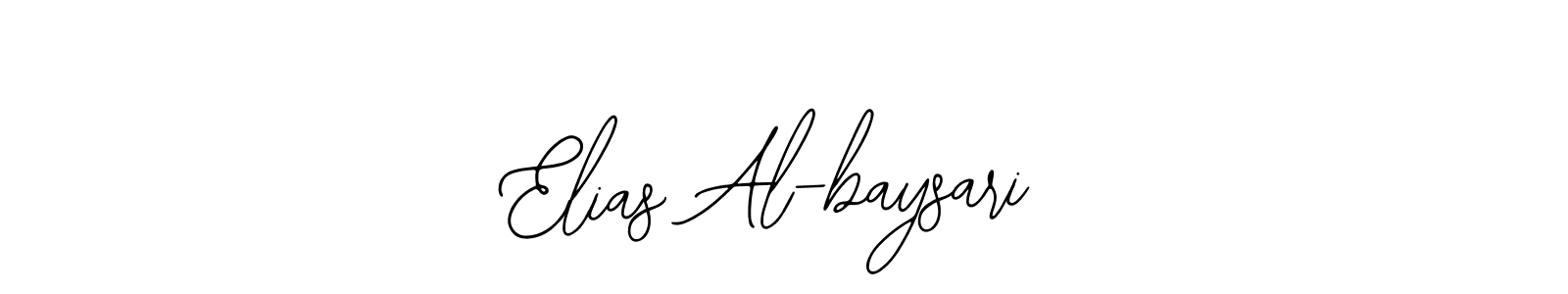 Design your own signature with our free online signature maker. With this signature software, you can create a handwritten (Bearetta-2O07w) signature for name Elias Al-baysari. Elias Al-baysari signature style 12 images and pictures png