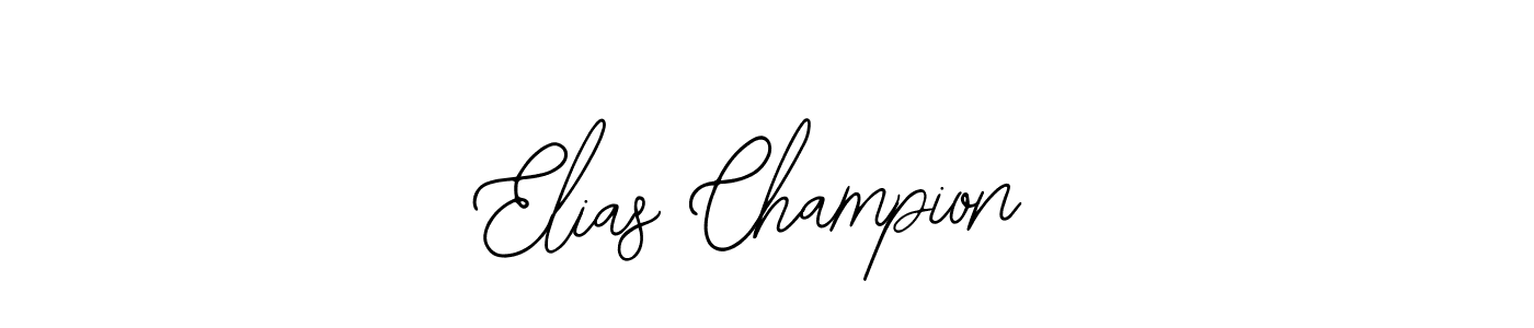 How to make Elias Champion name signature. Use Bearetta-2O07w style for creating short signs online. This is the latest handwritten sign. Elias Champion signature style 12 images and pictures png