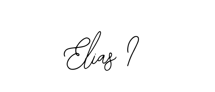How to make Elias I name signature. Use Bearetta-2O07w style for creating short signs online. This is the latest handwritten sign. Elias I signature style 12 images and pictures png