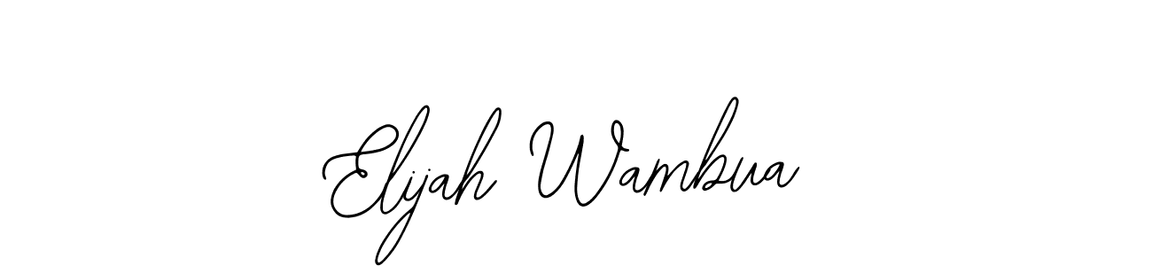 Bearetta-2O07w is a professional signature style that is perfect for those who want to add a touch of class to their signature. It is also a great choice for those who want to make their signature more unique. Get Elijah Wambua name to fancy signature for free. Elijah Wambua signature style 12 images and pictures png