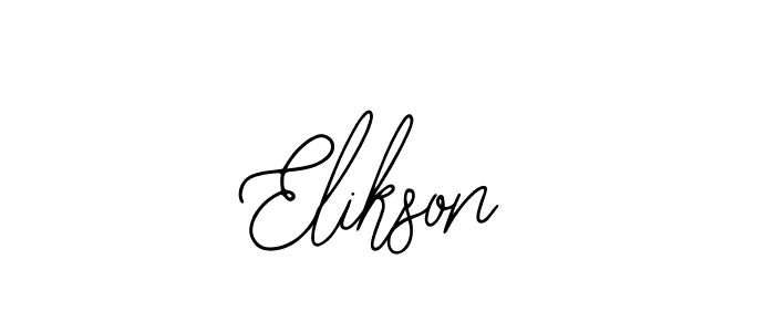 How to make Elikson name signature. Use Bearetta-2O07w style for creating short signs online. This is the latest handwritten sign. Elikson signature style 12 images and pictures png