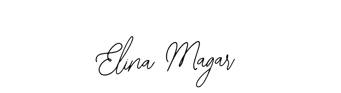 Bearetta-2O07w is a professional signature style that is perfect for those who want to add a touch of class to their signature. It is also a great choice for those who want to make their signature more unique. Get Elina Magar name to fancy signature for free. Elina Magar signature style 12 images and pictures png