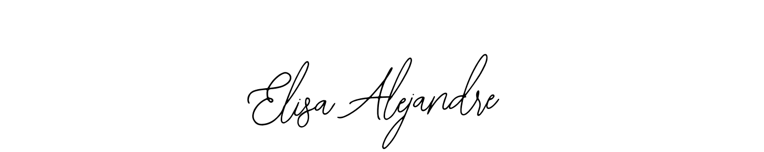 How to make Elisa Alejandre name signature. Use Bearetta-2O07w style for creating short signs online. This is the latest handwritten sign. Elisa Alejandre signature style 12 images and pictures png
