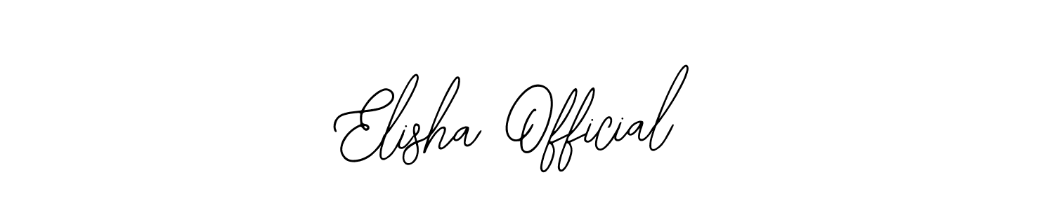 if you are searching for the best signature style for your name Elisha Official. so please give up your signature search. here we have designed multiple signature styles  using Bearetta-2O07w. Elisha Official signature style 12 images and pictures png