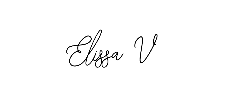 Make a beautiful signature design for name Elissa V. With this signature (Bearetta-2O07w) style, you can create a handwritten signature for free. Elissa V signature style 12 images and pictures png