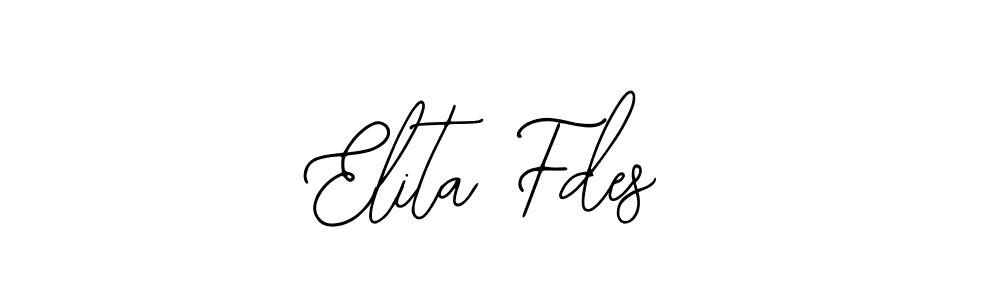How to make Elita Fdes name signature. Use Bearetta-2O07w style for creating short signs online. This is the latest handwritten sign. Elita Fdes signature style 12 images and pictures png