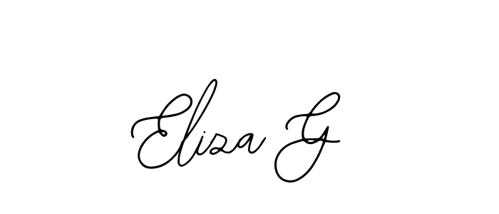 How to make Eliza G signature? Bearetta-2O07w is a professional autograph style. Create handwritten signature for Eliza G name. Eliza G signature style 12 images and pictures png