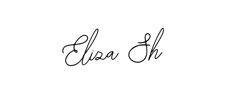 You should practise on your own different ways (Bearetta-2O07w) to write your name (Eliza Sh) in signature. don't let someone else do it for you. Eliza Sh signature style 12 images and pictures png