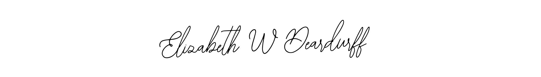 You can use this online signature creator to create a handwritten signature for the name Elizabeth W Deardurff. This is the best online autograph maker. Elizabeth W Deardurff signature style 12 images and pictures png