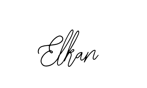 How to make Elkan name signature. Use Bearetta-2O07w style for creating short signs online. This is the latest handwritten sign. Elkan signature style 12 images and pictures png